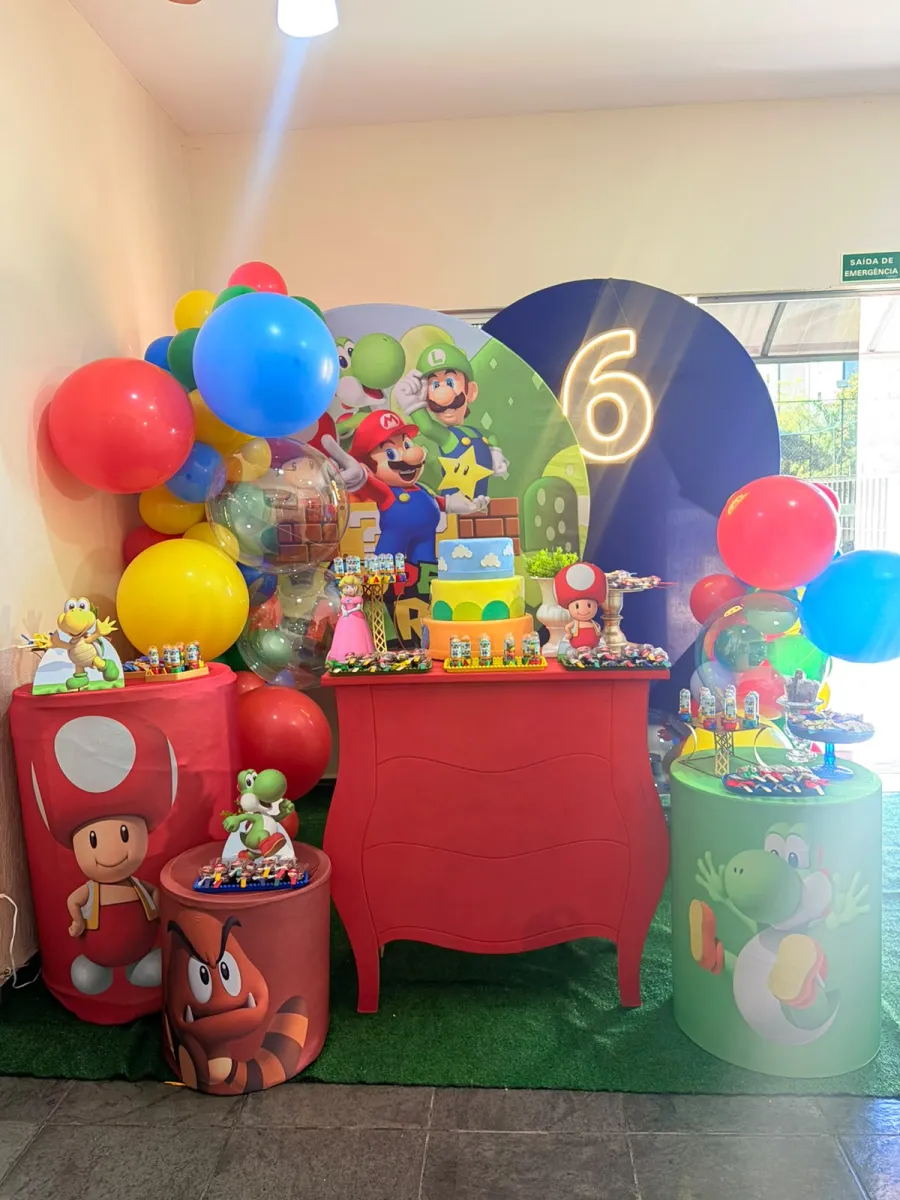 Decoração tema Super Mario